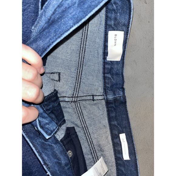 BLDWN Vintage Straight Jean Two Tone Blue Denim Size 29 Women's - Picture 7 of 8